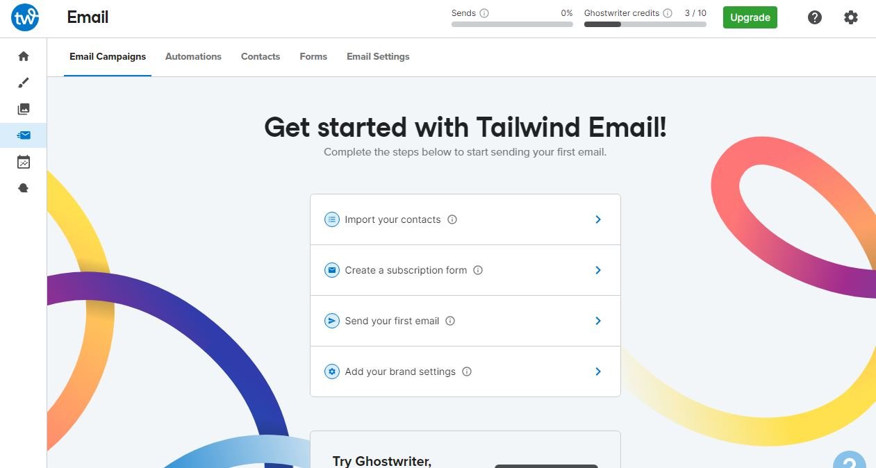 With Tailwind Email Marketing feature track the performance of your campaigns and manage your contacts easily